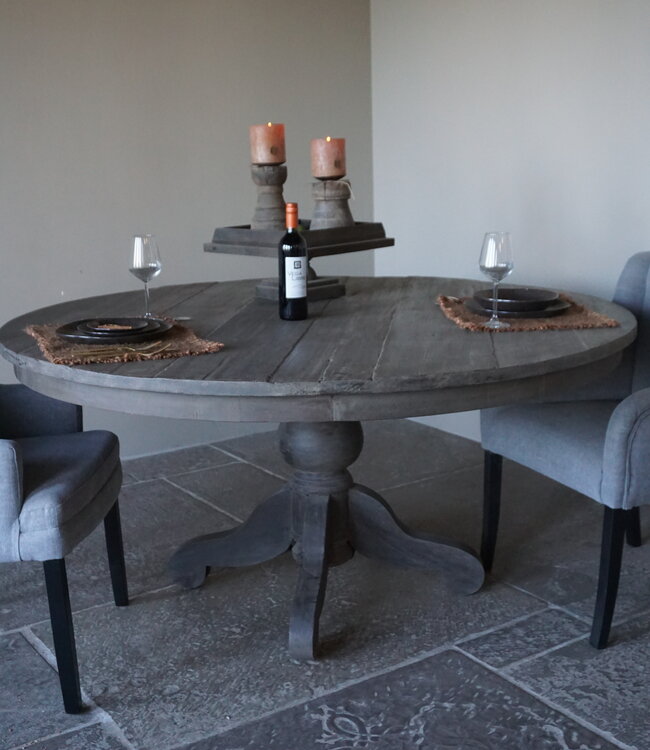 Rene Houtman Eetkamertafel Rond | Ø160 x H79 cm | Grijs
