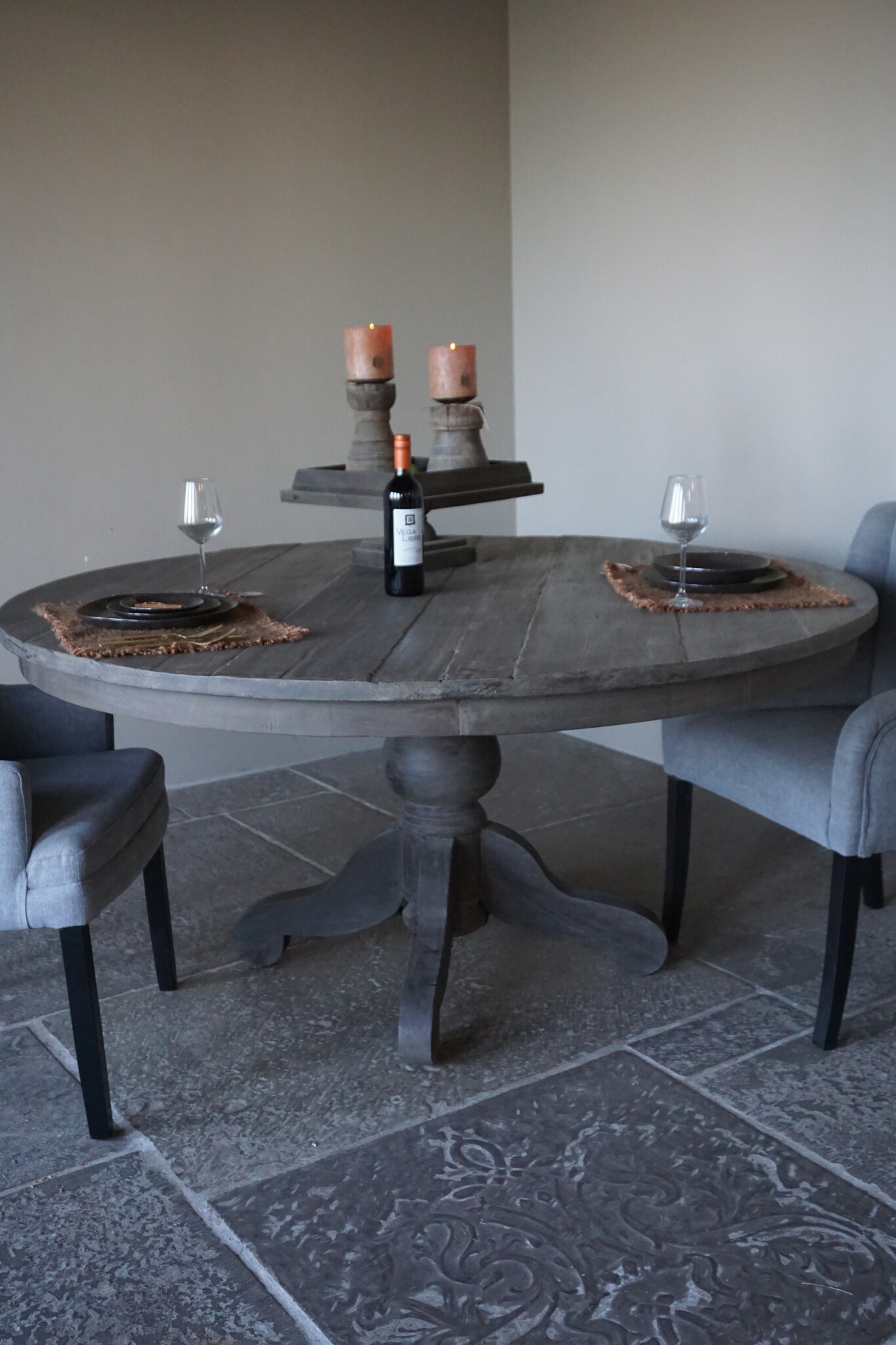 Rene Houtman Eetkamertafel Rond | Ø160 x H79 cm | Grijs