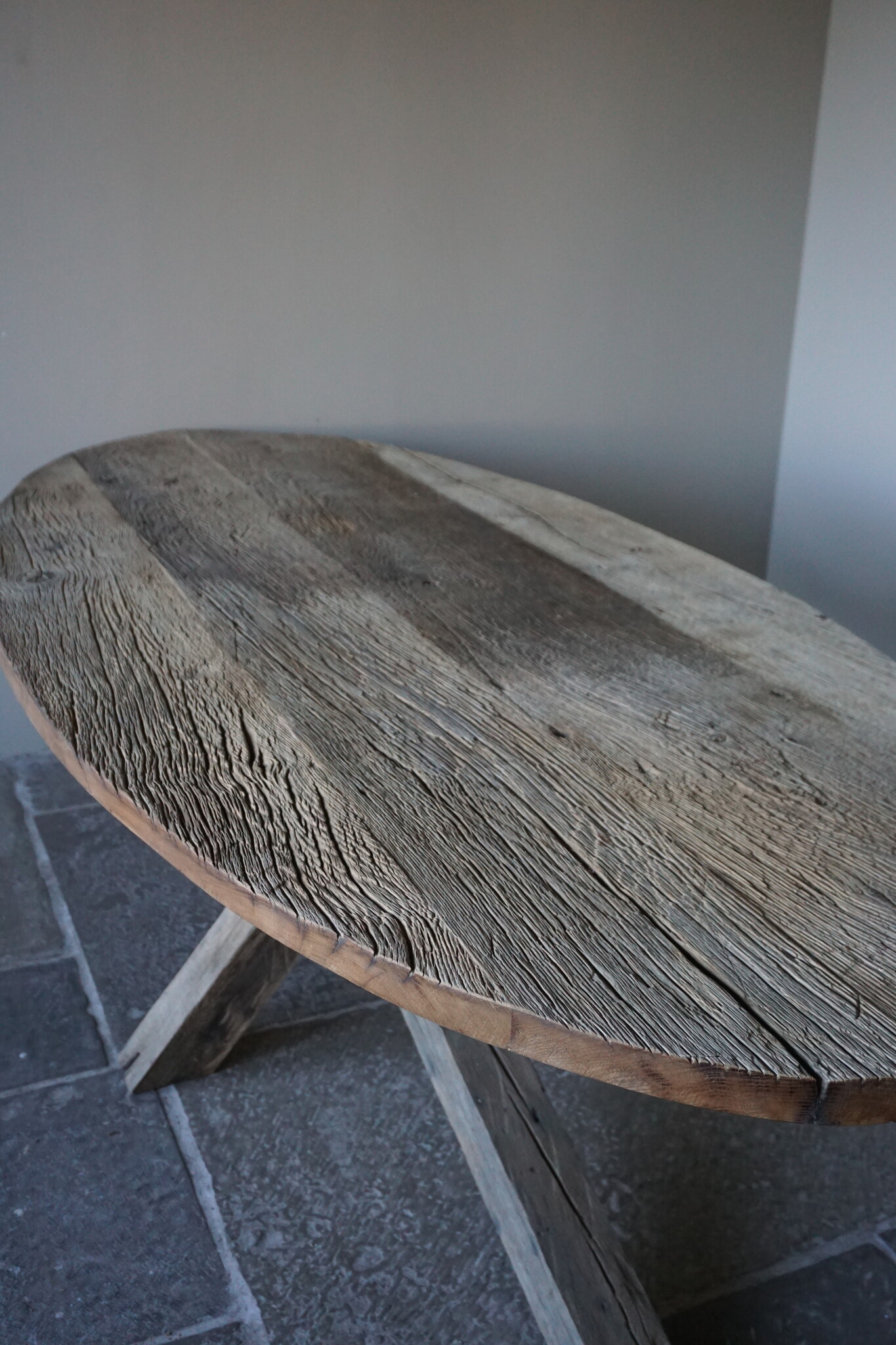 Rene Houtman Eetkamertafel Ovaal | Geborsteld Oud Eiken | L240 cm