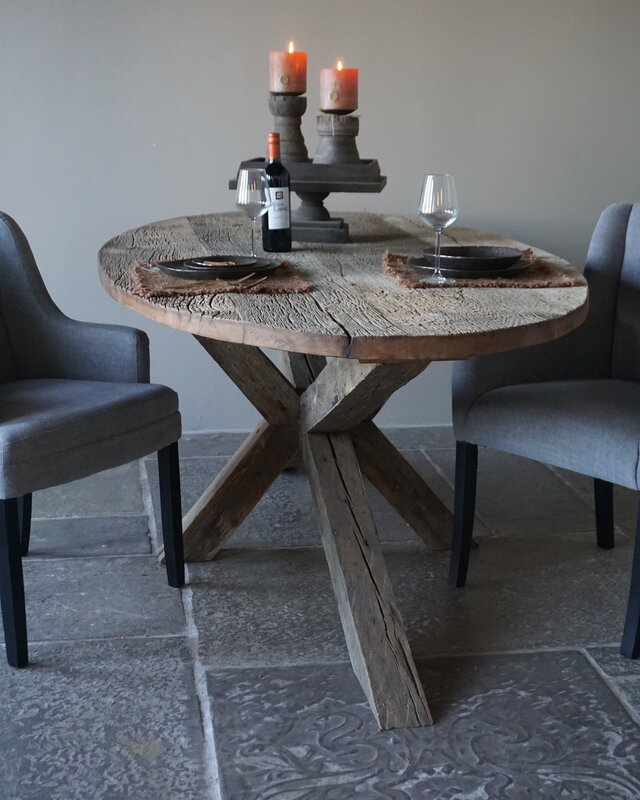 Rene Houtman Eetkamertafel Ovaal | Geborsteld Oud Eiken | L240 cm