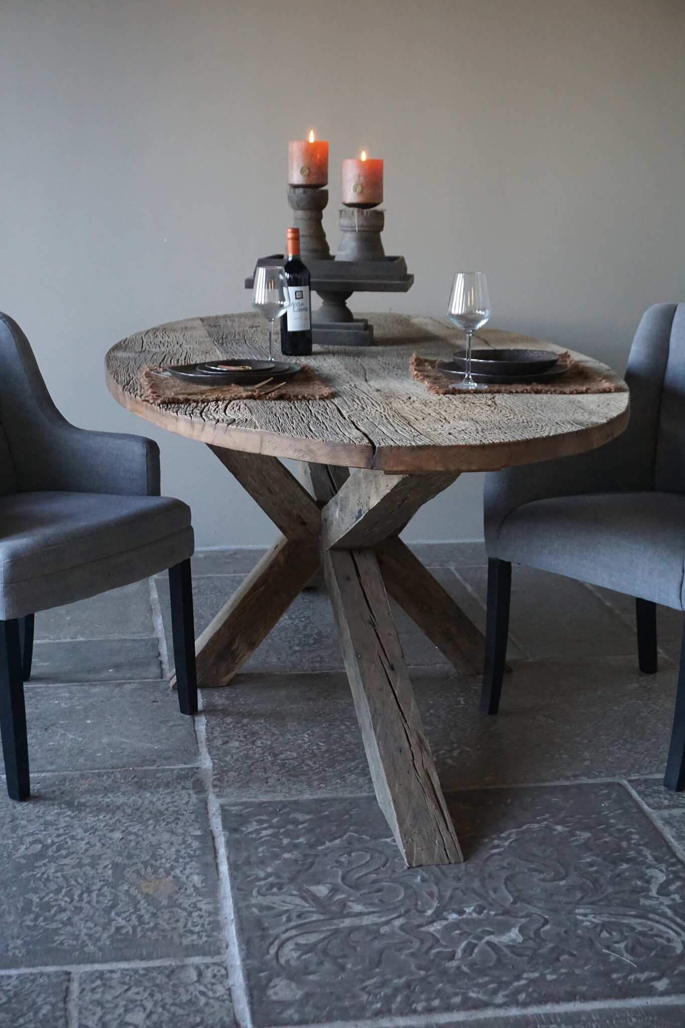 Rene Houtman Eetkamertafel Ovaal | Geborsteld Oud Eiken | L240 cm