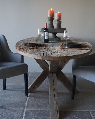 Rene Houtman Eetkamertafel Ovaal | Geborsteld Oud Eiken | L240 cm