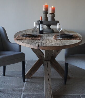 Rene Houtman Eetkamertafel Ovaal | Geborsteld Oud Eiken | L240 cm