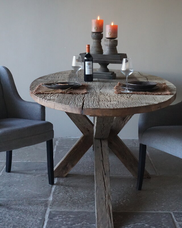 Rene Houtman Eetkamertafel Ovaal | Geborsteld Oud Eiken | L240 cm