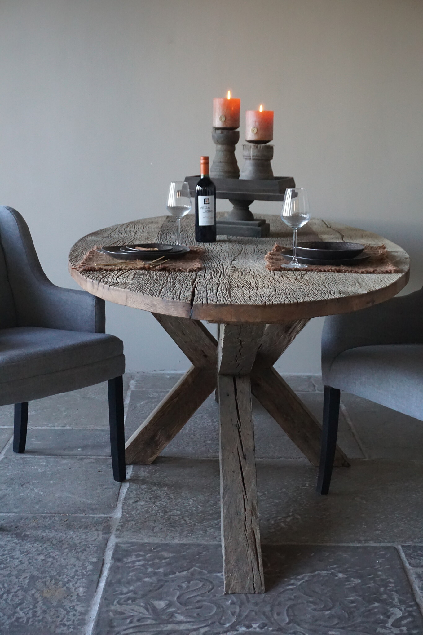Rene Houtman Eetkamertafel Ovaal | Geborsteld Oud Eiken | L240 cm