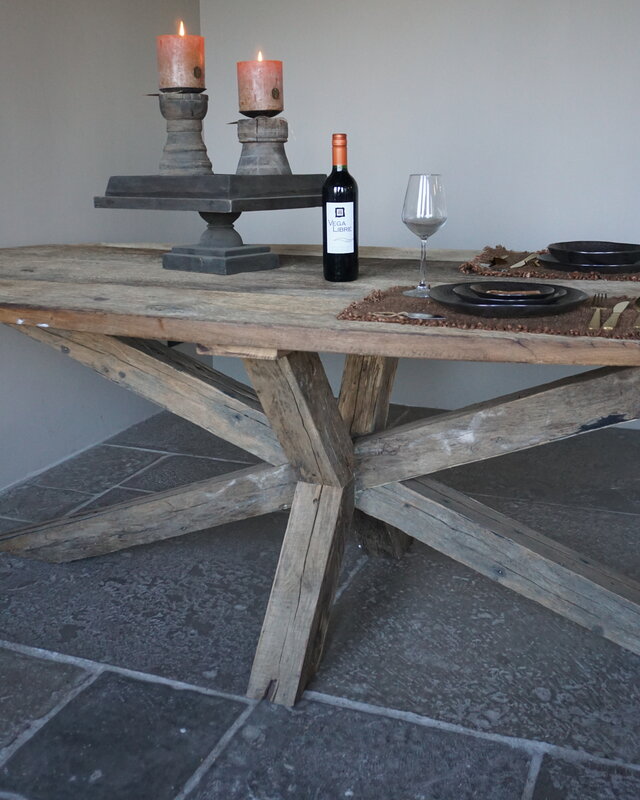 Rene Houtman Eetkamertafel Ovaal | Geborsteld Oud Eiken | L240 cm