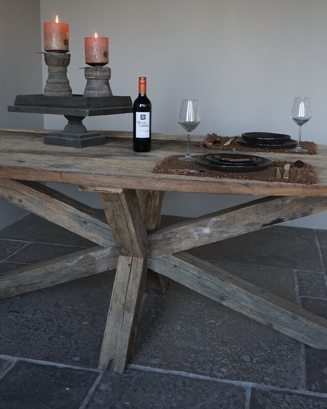Rene Houtman Eetkamertafel Ovaal | Geborsteld Oud Eiken | L240 cm