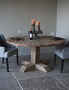 Rene Houtman Eetkamertafel Rond | Geborsteld Oud Eiken | Ø160 cm