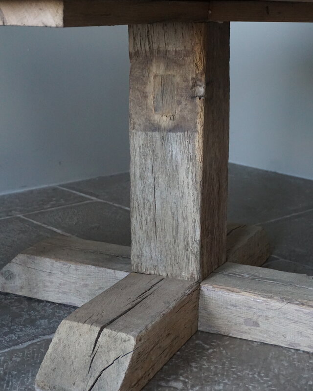 Rene Houtman Eetkamertafel Rond | Geborsteld Oud Eiken | Ø160 cm
