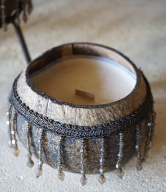 Rene Houtman Cocos Kaars Met Ketting | H8 x D11 cm