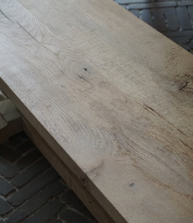 Rene Houtman Eettafel Bankje Oud Eikenhout | Bolpoot | B160 cm