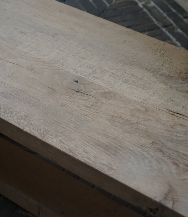 Rene Houtman Eettafel Bankje Oud Eikenhout | Bolpoot | B160 cm