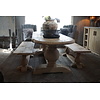 Eettafel Bankje Oud Eikenhout | Bolpoot | B160 cm