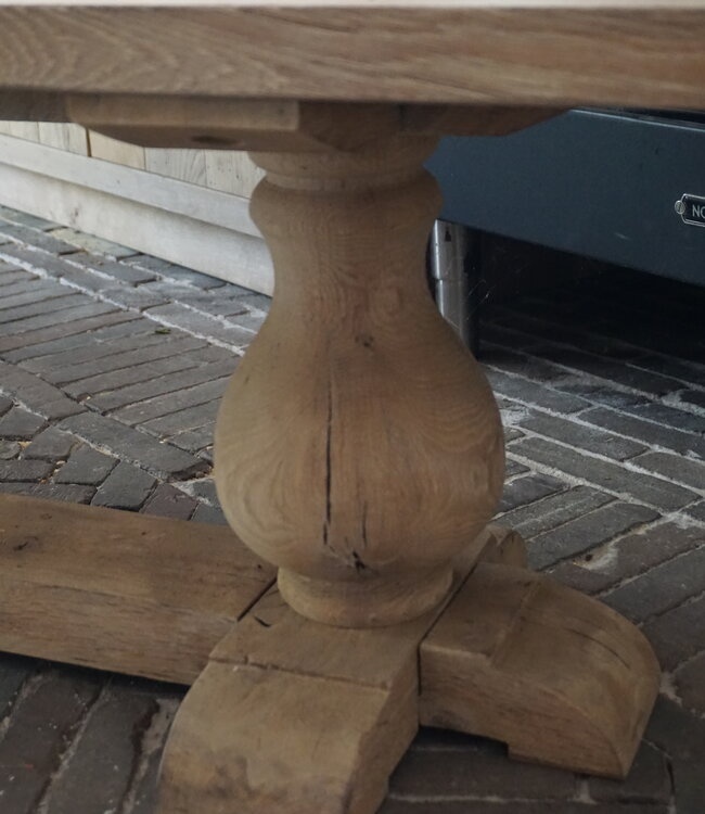 Rene Houtman Eettafel Bankje Oud Eikenhout | Bolpoot | B160 cm