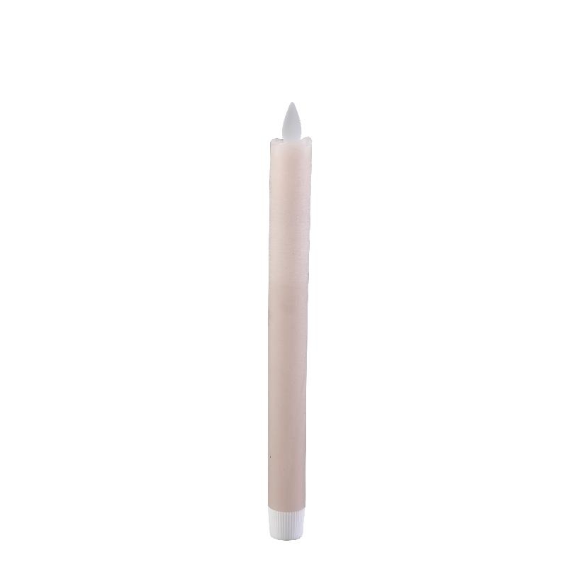 PTMD LED Dinerkaars beige beweegbare vlam set van 2
