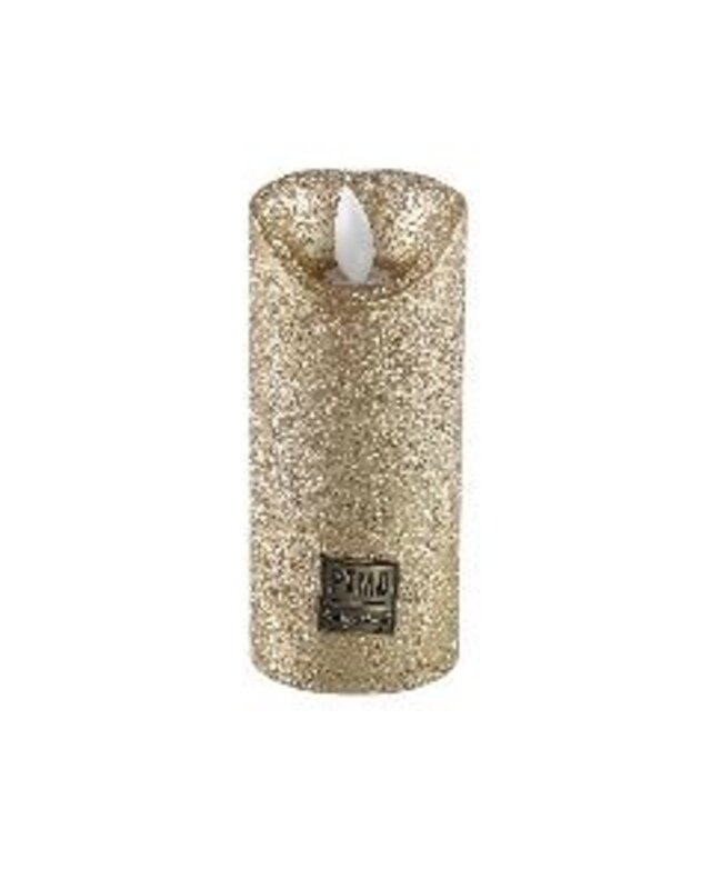 PTMD LED Lichtkaars rustiek goud beweegbare vlam XS