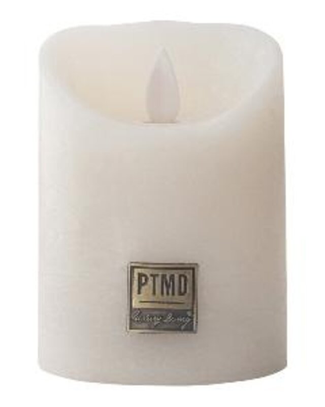 PTMD LED Lichtkaars rustiek wit beweegbare vlam S