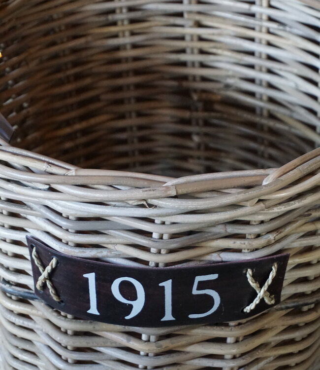 Rene Houtman Set Van 2 Haardmanden Rotan Grijs Met Wielen | Grey