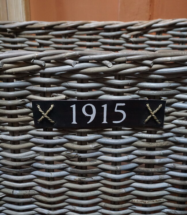 Rene Houtman Set Van 2 Haardmanden Rotan Grijs Met Wielen