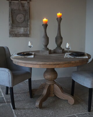 Rene Houtman Eetkamertafel Rond | Bruin | Ø130 cm x H78 cm