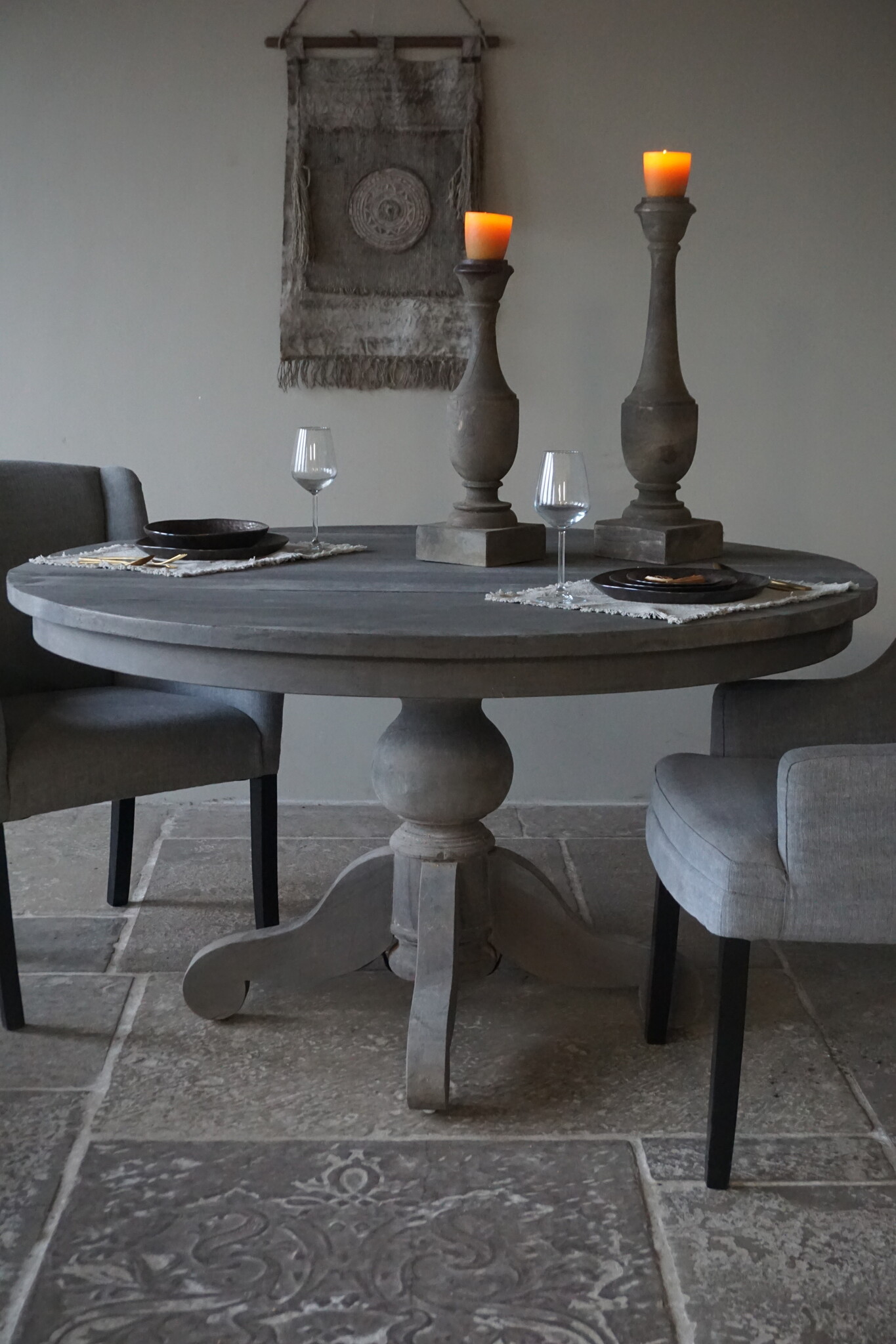 Rene Houtman Eetkamertafel Rond | Grijs | Ø140 cm x H78 cm