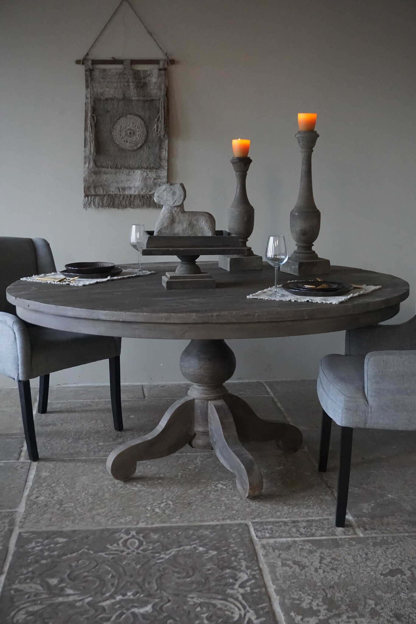 Rene Houtman Eetkamertafel Rond | Grijs | Ø160 cm x H80 cm