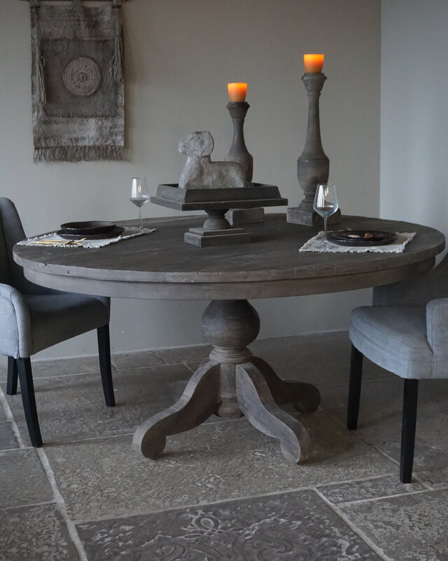 Rene Houtman Eetkamertafel Rond | Grijs | Ø160 cm x H80 cm