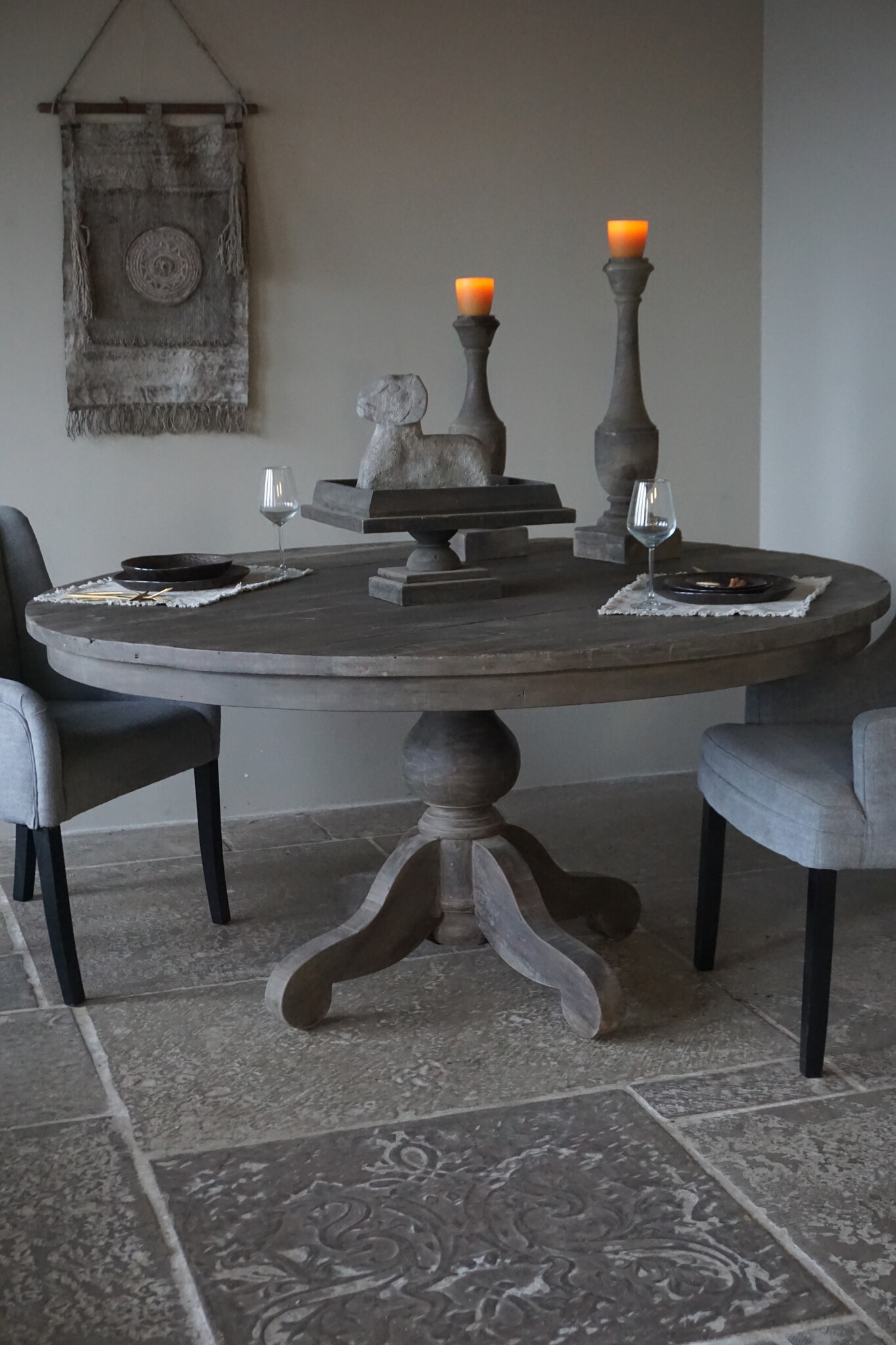 Rene Houtman Eetkamertafel Rond | Grijs | Ø160 cm x H80 cm