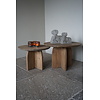 Salontafel Hout Set Van 2 70&60 cm Naturel Grijs