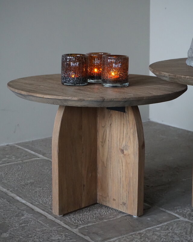 Rene Houtman Salontafel Hout Set Van 2 70&60 cm Naturel Grijs