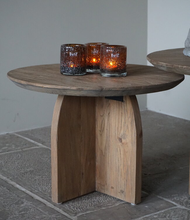 Rene Houtman Salontafel Hout Set Van 2 70&60 cm Naturel Grijs