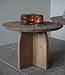 Rene Houtman Salontafel Hout Set Van 2 70&60 cm Naturel Grijs