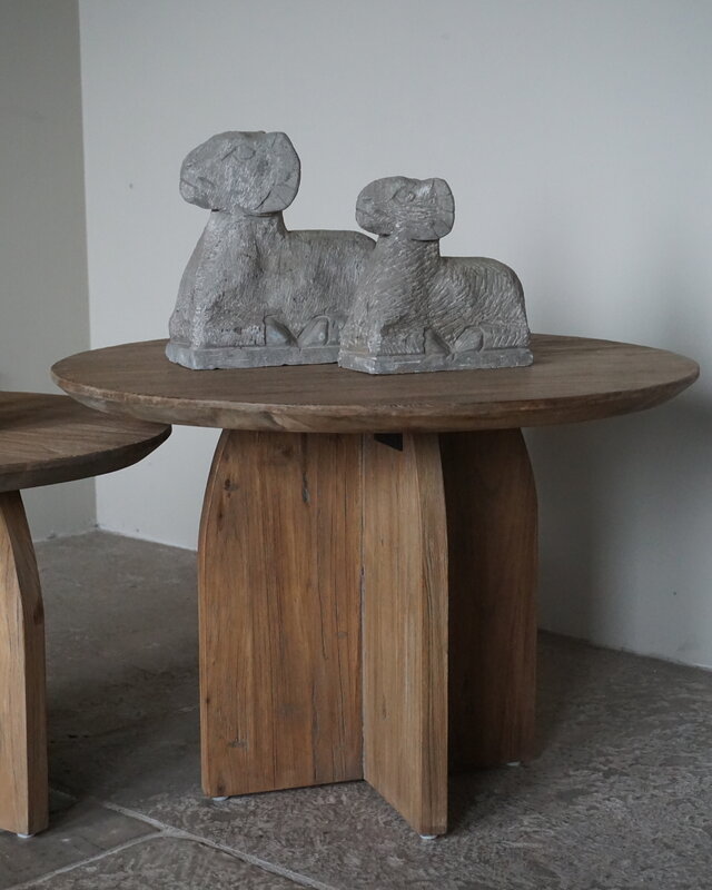 Rene Houtman Salontafel Hout Set Van 2 70&60 cm Naturel Grijs