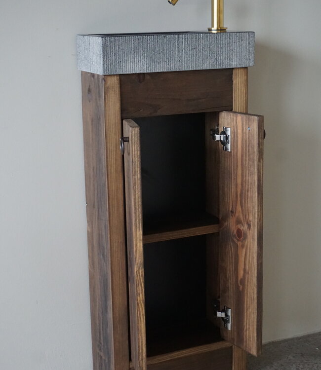 Rene Houtman Oud Grenenhout Landelijk Toiletmeubel + Fontein