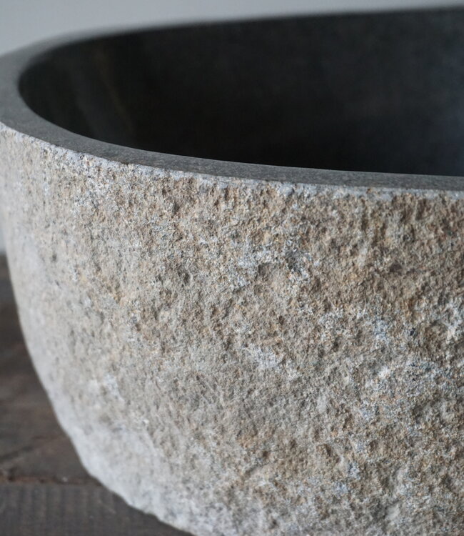 Rene Houtman Medium Stenen Waskom + Spoelgat B30xD30xH14 cm