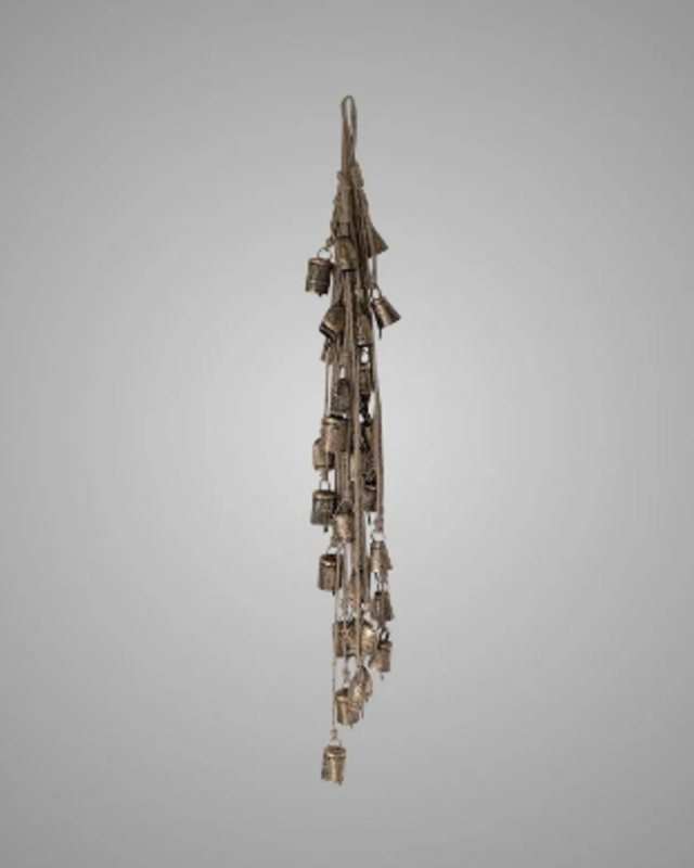 Brynxz Tros Met 8 Bellen | Antiek Goud | L80 cm
