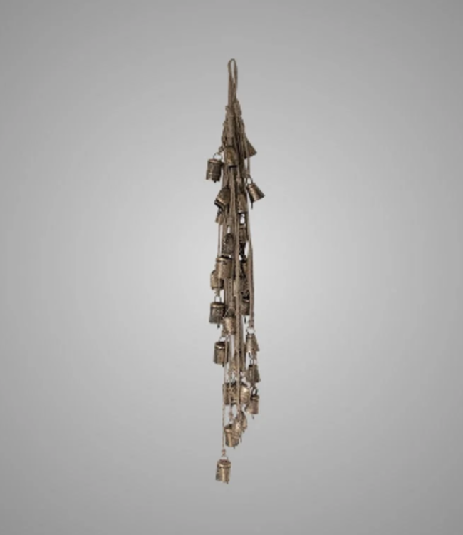 Brynxz Tros Met 8 Bellen | Antiek Goud | L80 cm