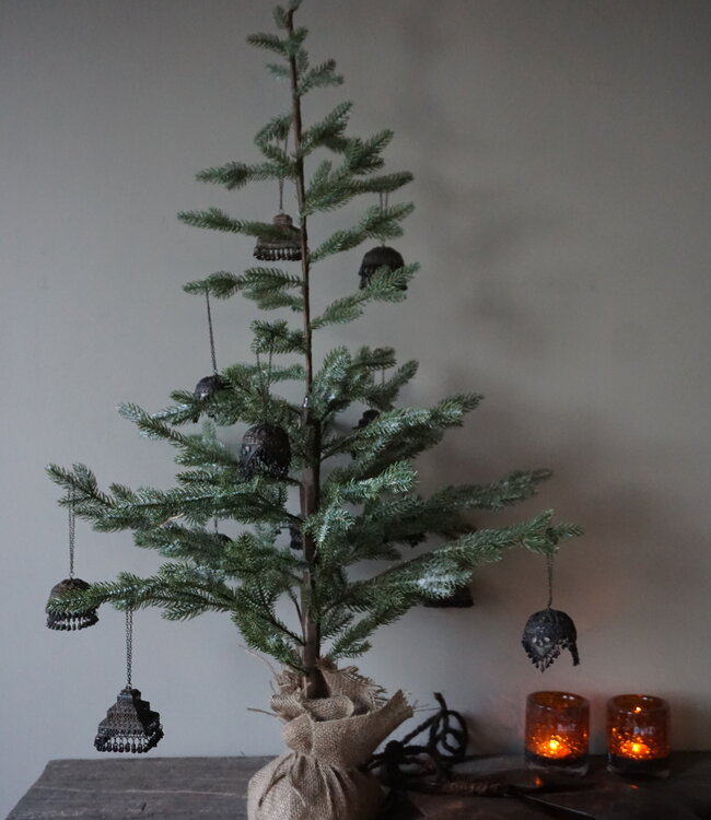 Rene Houtman Metalen Verweerde Hanger | India | Vierkant  | L18 cm