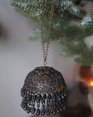 Rene Houtman Metalen Verweerde Hanger | India | Rond  | L18 cm