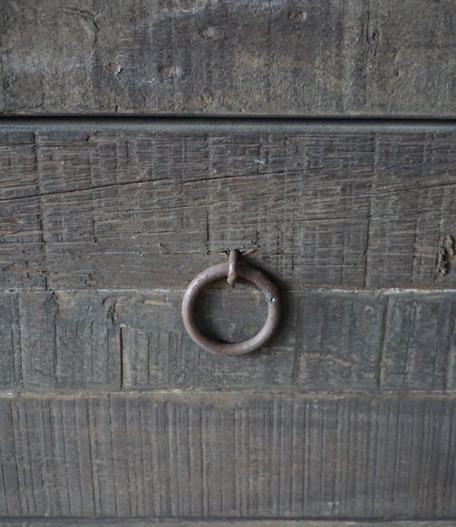 Rene Houtman Sidetable | Oud Hout | 3 Lades | H91,5 x B121 x D40 cm