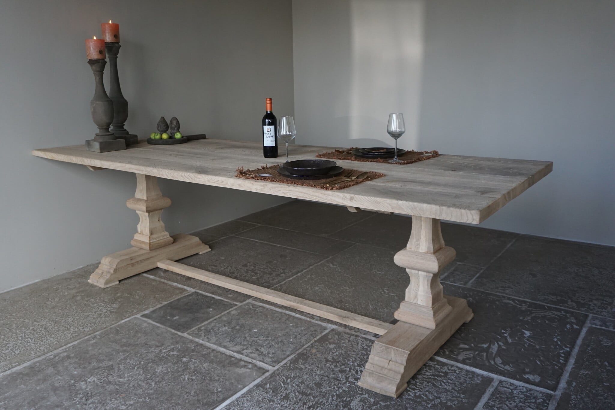 Rene Houtman Kloostertafel Licht Eiken | L260xB100xH78 cm