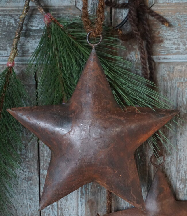 Rene Houtman Authentieke Set Van 3 Roestige Sterren