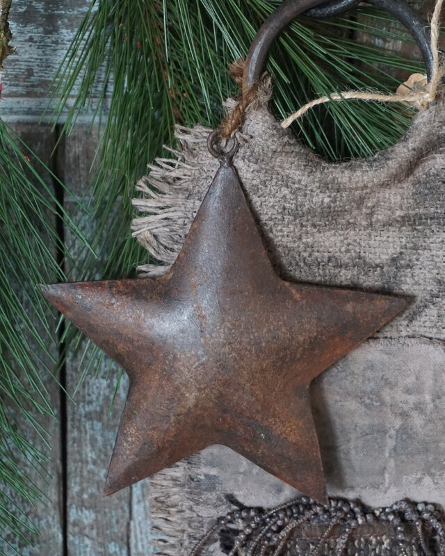 Rene Houtman Deurhanger Met Kerstster En Franjes | L19 X B18 cm
