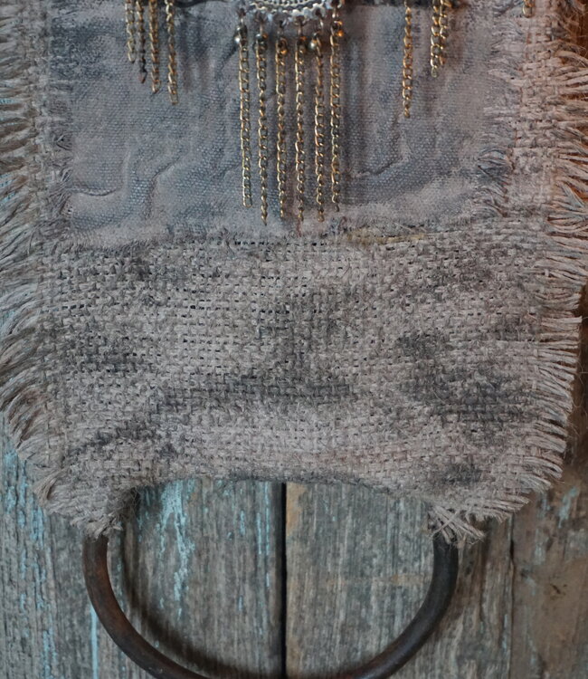 Rene Houtman Deurhanger Met Kerstster En Franjes | L19 X B18 cm