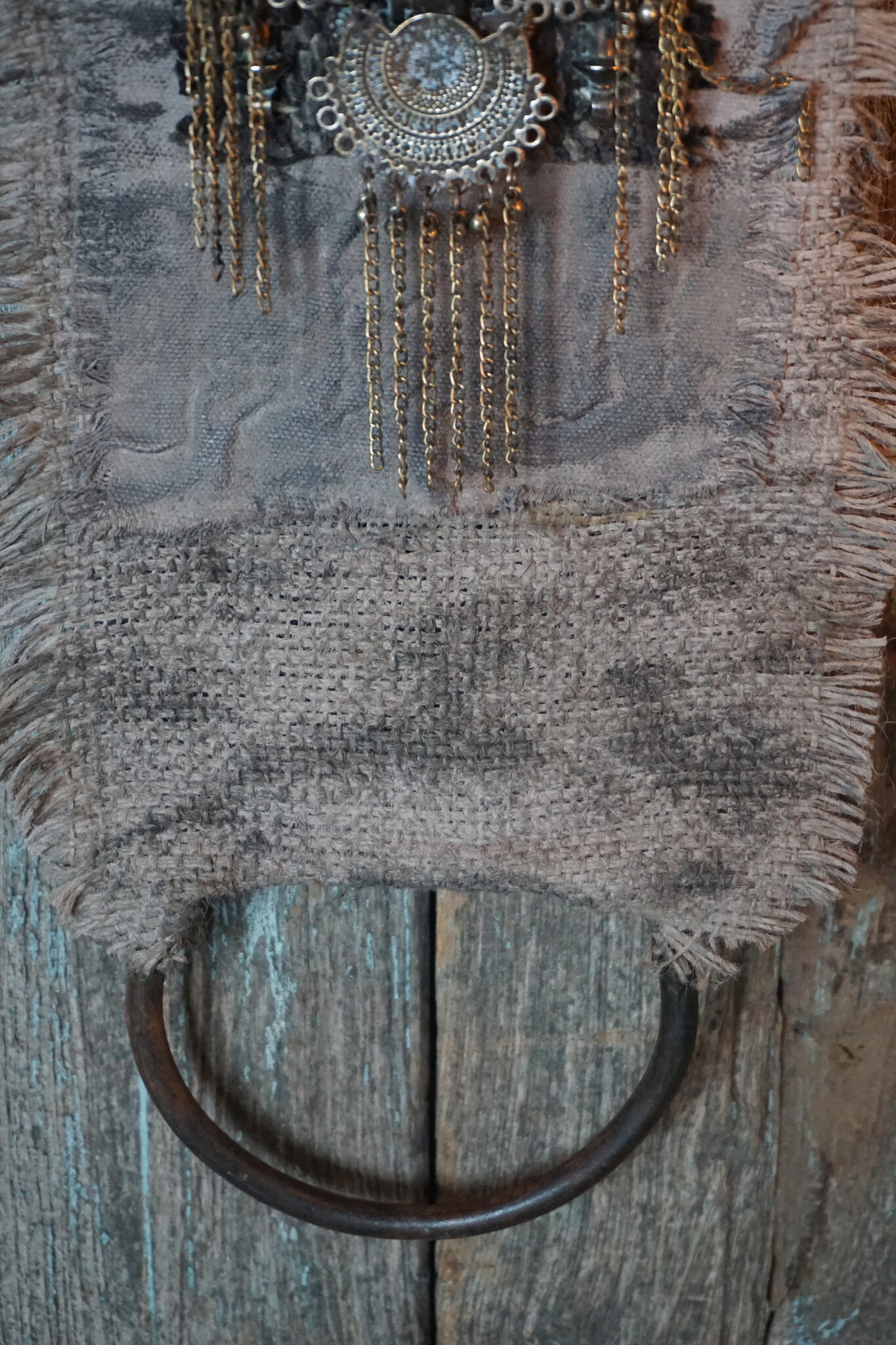 Rene Houtman Deurhanger Met Kerstster En Franjes | L19 X B18 cm