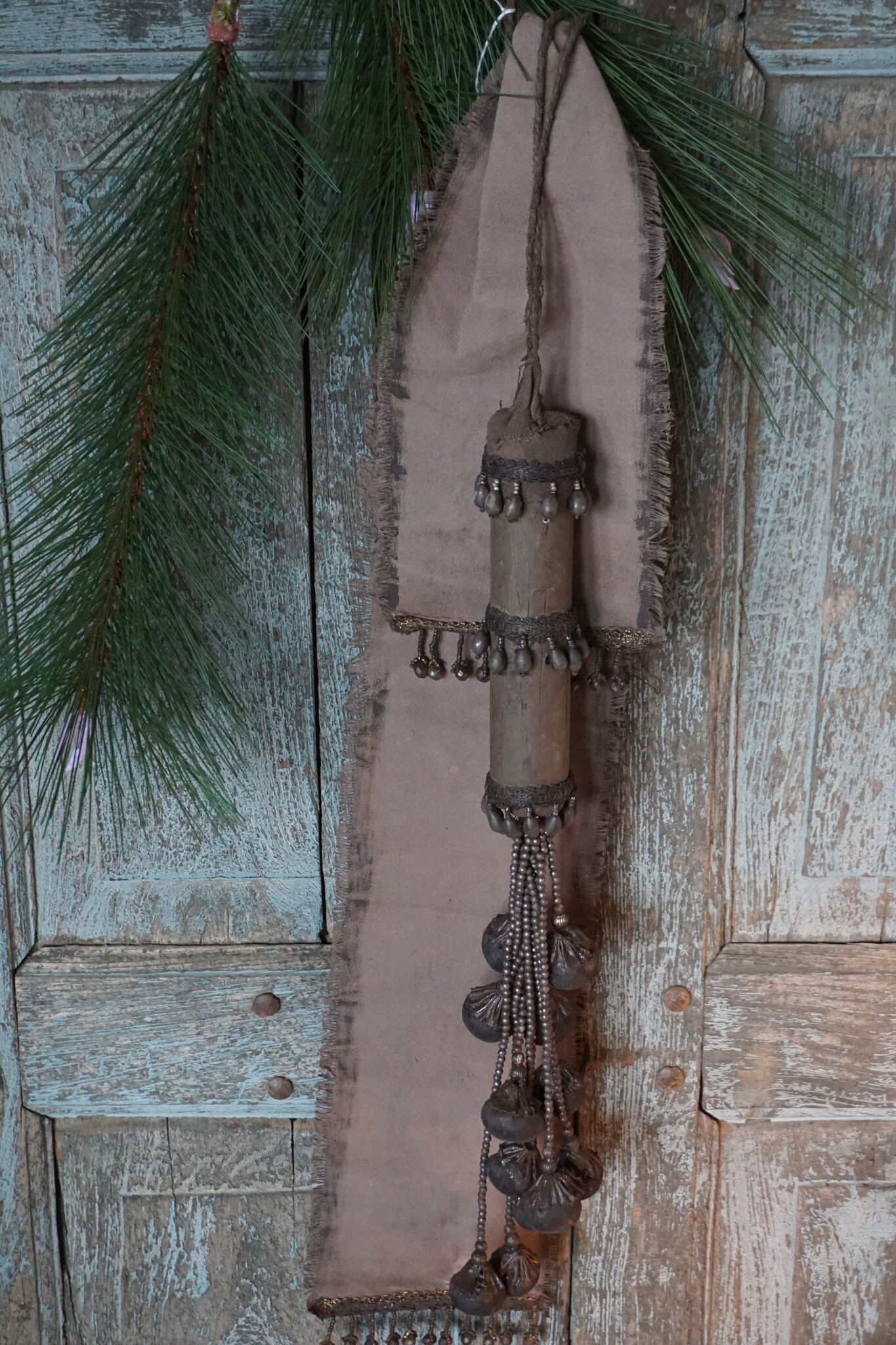 Rene Houtman Decolint Met Houten Klos | H74 x B13 cm