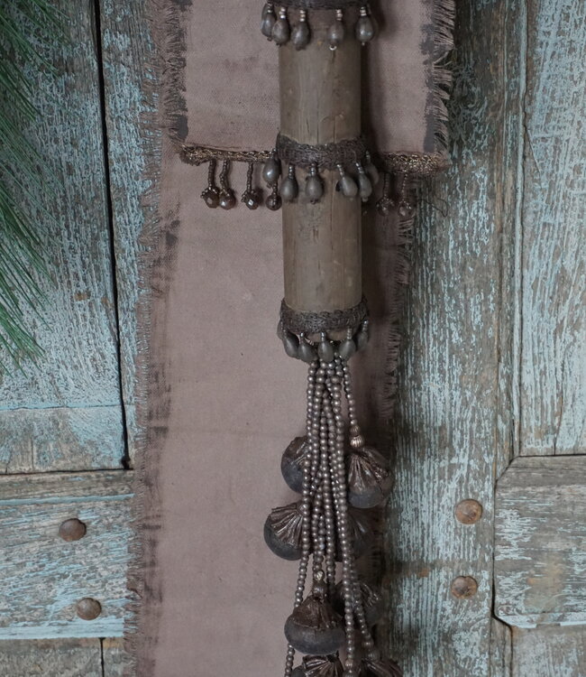 Rene Houtman Decolint Met Houten Klos | H74 x B13 cm