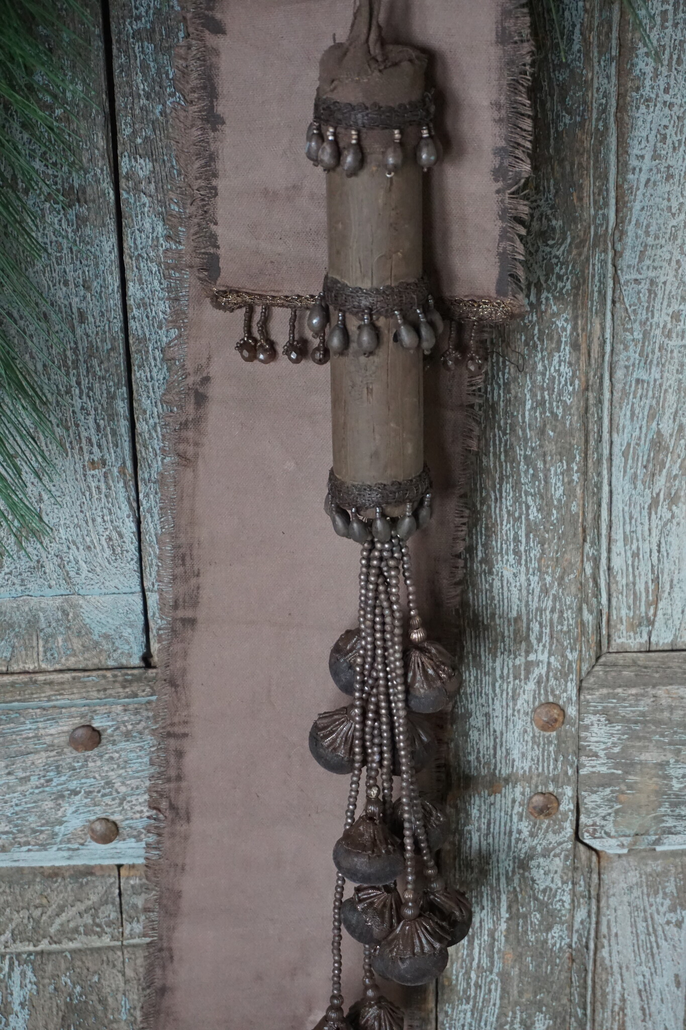 Rene Houtman Decolint Met Houten Klos | H74 x B13 cm