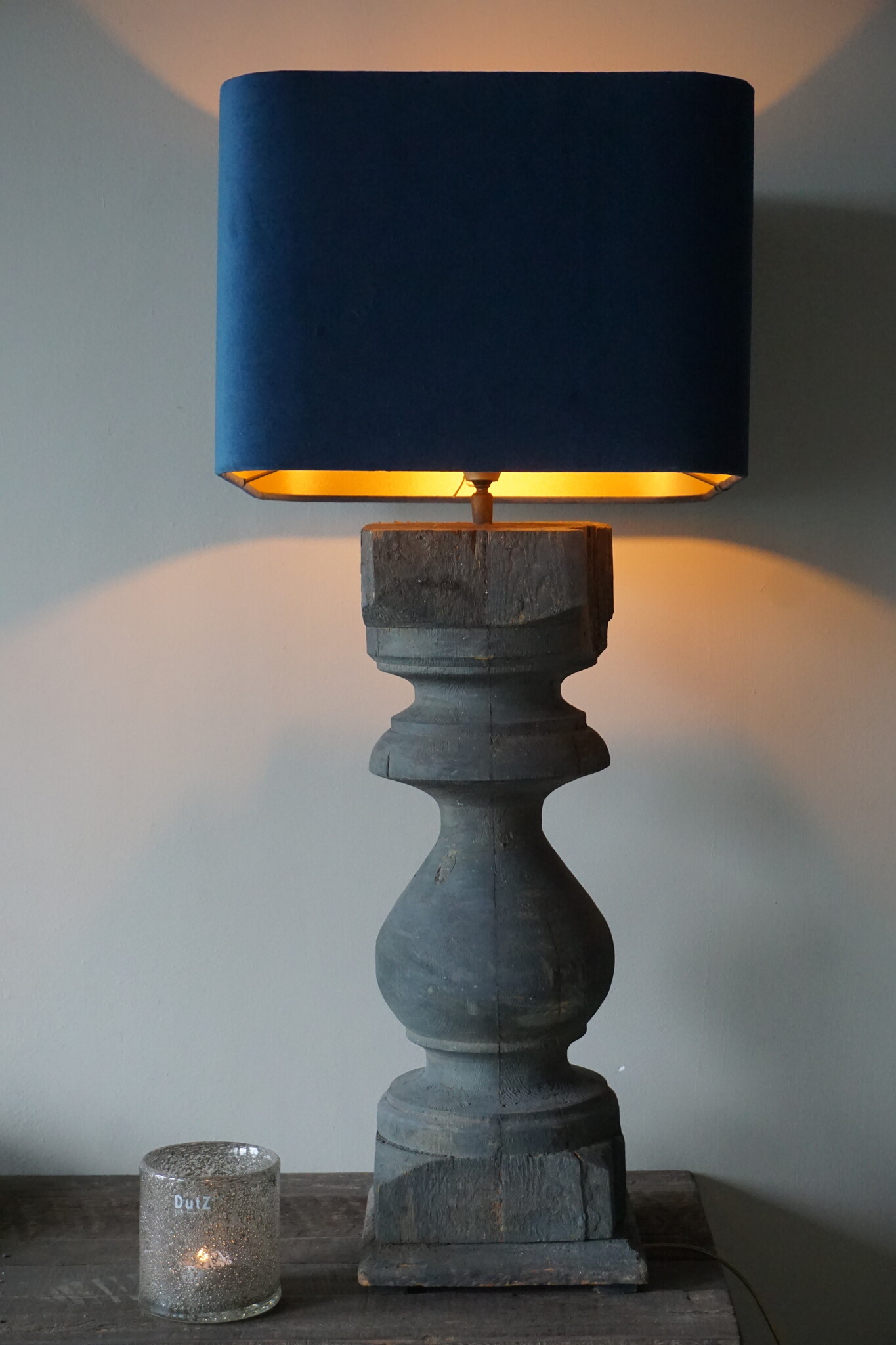Rene Houtman Lampenkap Vierkant | Blauw | H25,5xB15xD15 cm