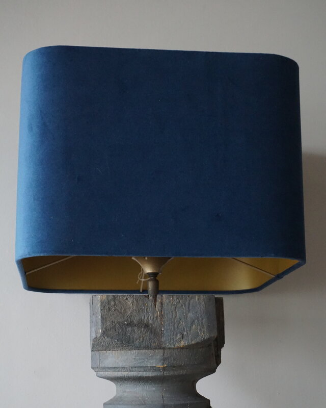 Rene Houtman Lampenkap Vierkant | Blauw | H25,5xB15xD15 cm